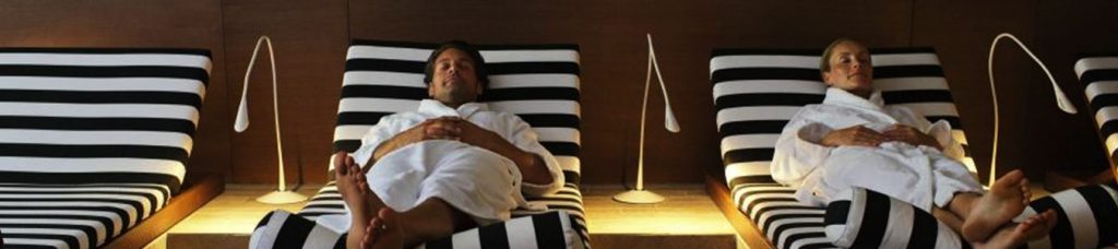 a couple enjoys treatments in Kalimera Kriti Hotel's fitness & wellness spa