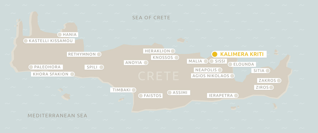 map of Crete island and famous destinations stigmaps