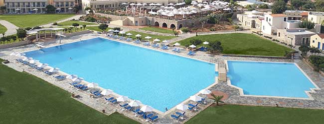 panoramic view of Kalimera Kriti Hotel & Village Resort's pools